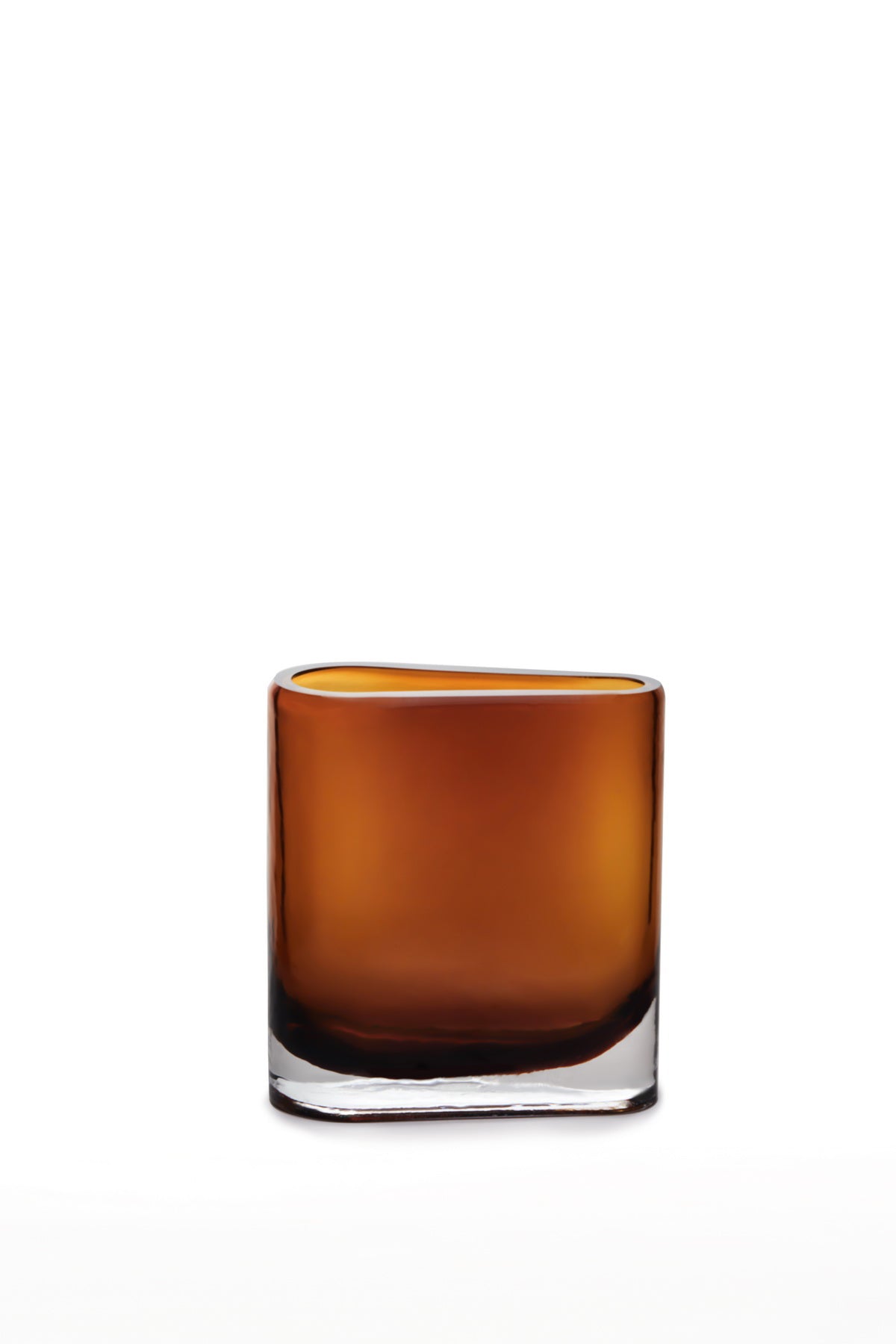 glass vase assymetric squircle  shape tube,series: BADEN00AM