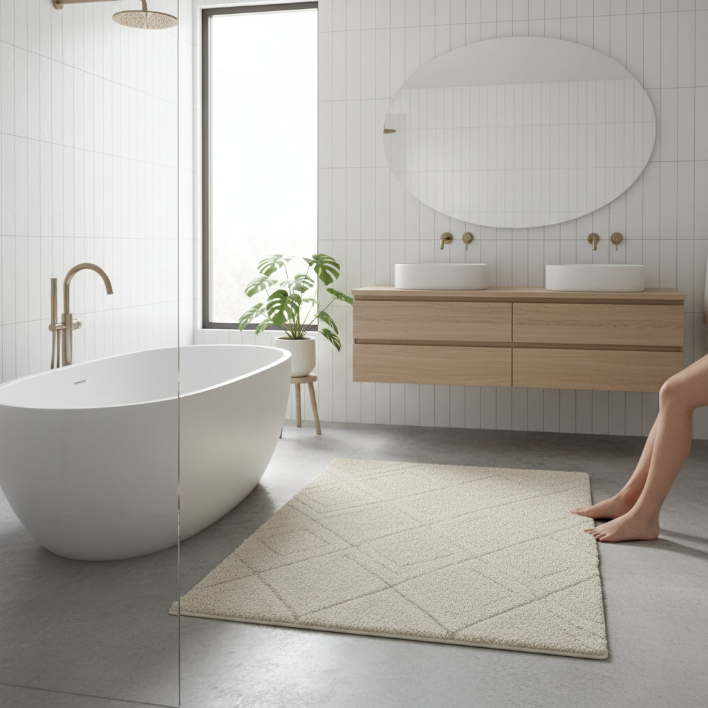 Bathroom rug lifestyle scene