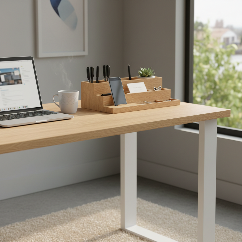 Wooden Desk Organizer - Lifestyle