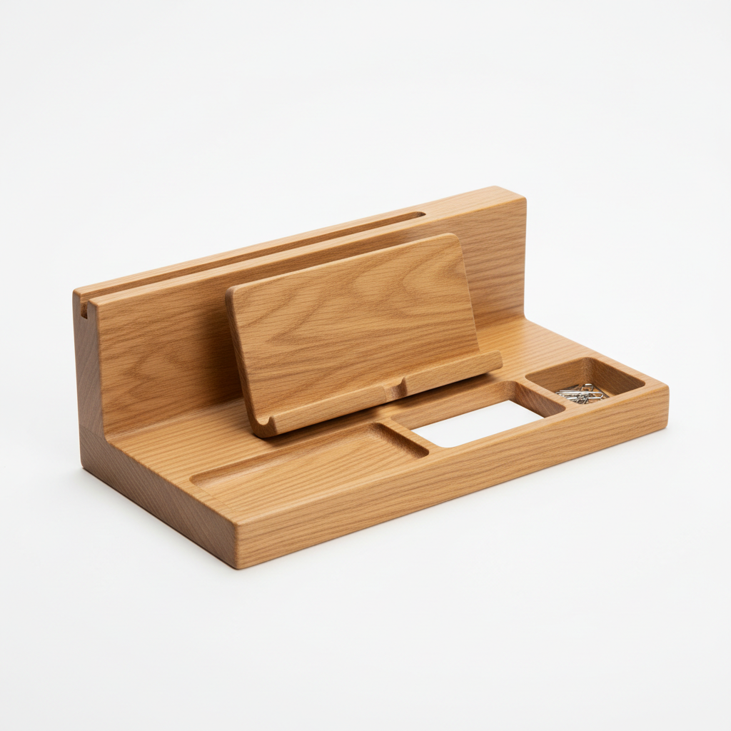 Wooden Desk Organizer - Product Photo